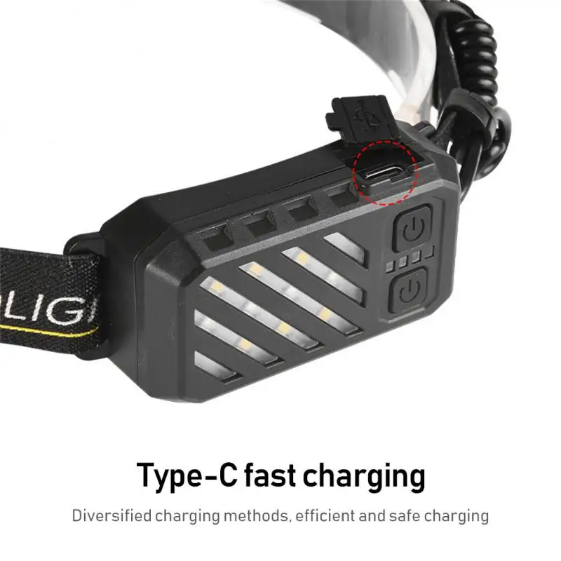 

Налобный фонарь с датчиком, 7 скоростей, USB