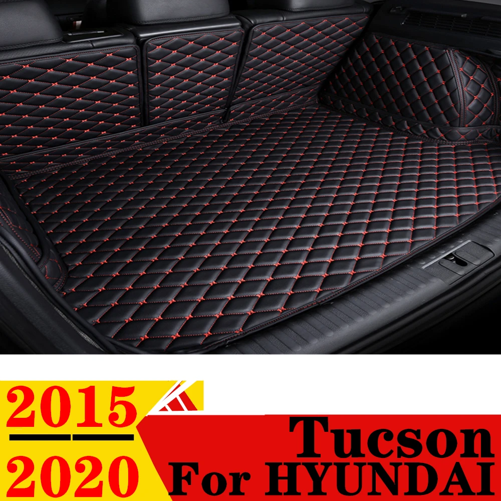 

Car Trunk Mat For HYUNDAI Tucson 2015 2016 2017 2018 2019 2020 Rear Cargo Cover Carpet Liner Tail Interior Auto Parts Boot Pad