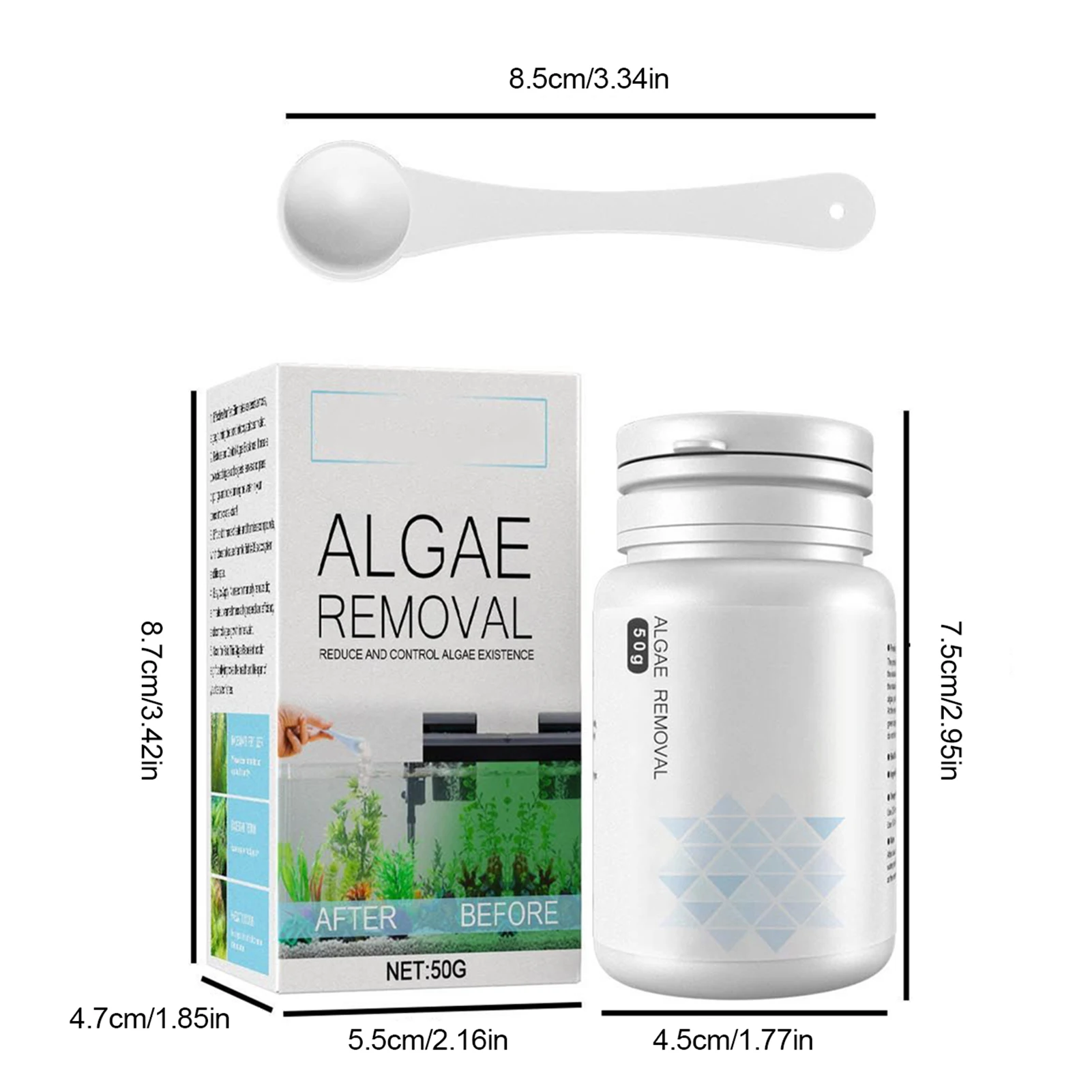 Algae Removal Potion Safe And Effective Tank Moss Remover Safe And Healthy Aquarium Fish Tank Cleaning Powder
