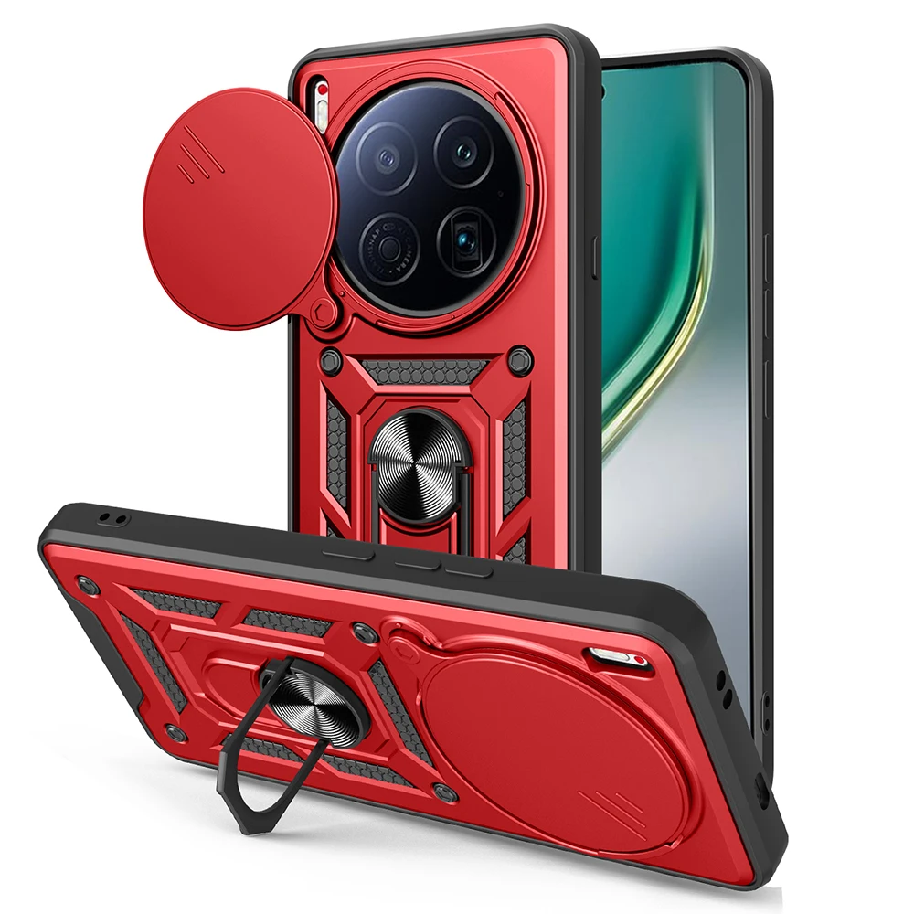 Slide Camera Protection Ring Stand Shockproof Cover Case