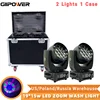 2pcs Wash Lyre 19X15W Zoom Wash Moving head light Lyre Wash 19x15w Zoom CTO Mac Aura Moving Head Wash Light Dmx flightcase 1