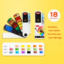 Vibrant Watercolor Paint Set with Brush Pens - Premium Art Supplies (GPT10502 - 18 Colors)