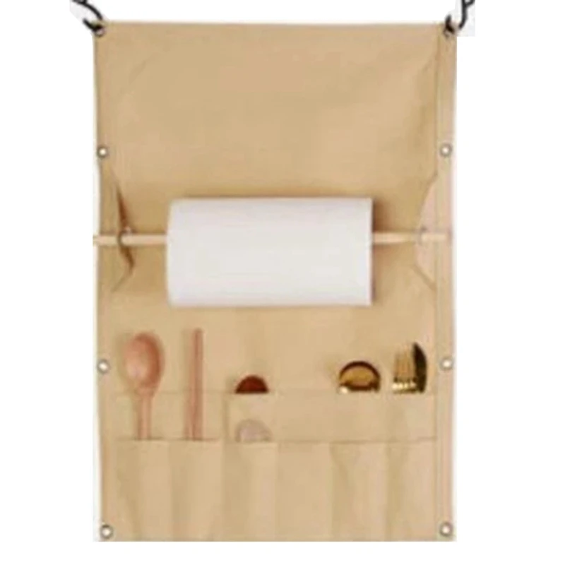 

Портативная Холщовая Сумка для хранения посуды, настенный стеллаж для хранения салфеток, подвесная сумка для палаток для пикника и кемпинга