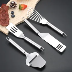 Stainless Steel Frying Pan BBQ Steak Spatula Kitchen Baking Cooking Tools Handheld Cheese Butter Slicer Cutter Cooking spatula