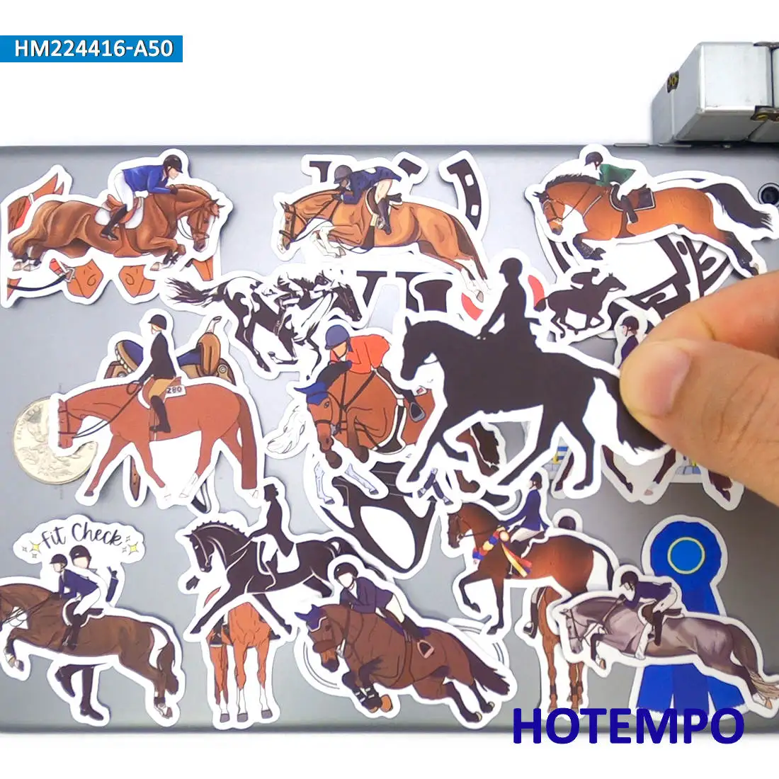 20/30/50 Stück, Reitstil, Retro-Sport, Pferde Graffiti, Lustige Aufkleber, für scrapbook, gepäck, fahrrad, auto, telefon, motorrad, gitarre, helm, Laptop-Aufkleber – Detail 4
