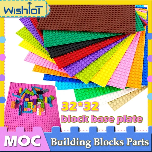 Small Particle 32x32 Dots Plastic Building Blocks Base Plates Assembly DIY Puzzle Kids Baseplates Toys MOC Bricks Accessories 1