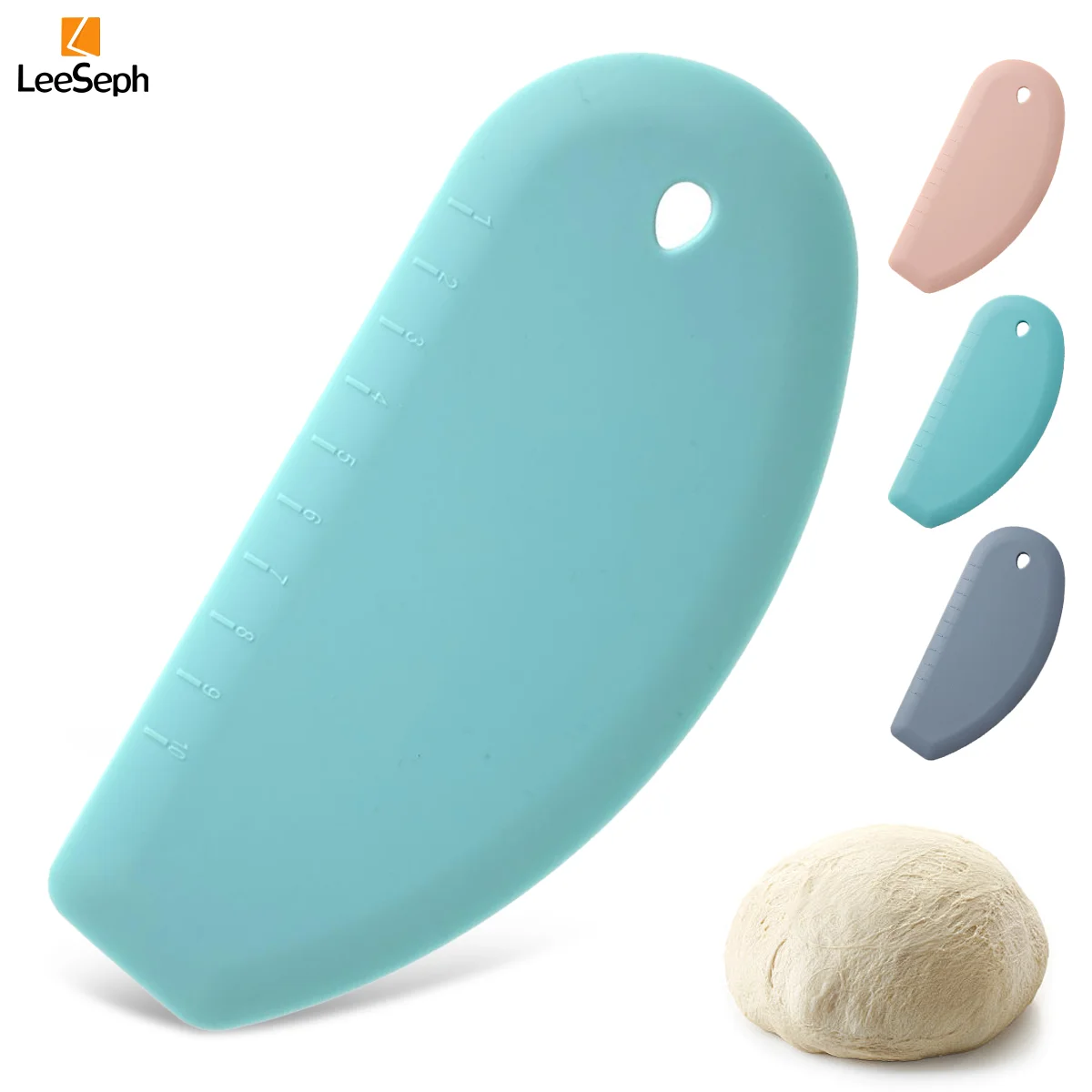 Flexible Silicone Bowl Dough Scraper 1