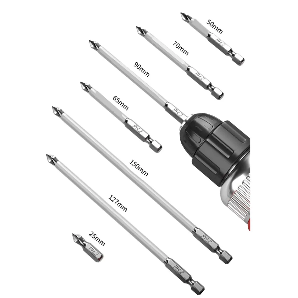 

1pc 25-150mm Tungsten Steel Electric Screwdriver With Magnetic Impact Screwdriver Head Hexagonal Anti Slip Screwdriver Head