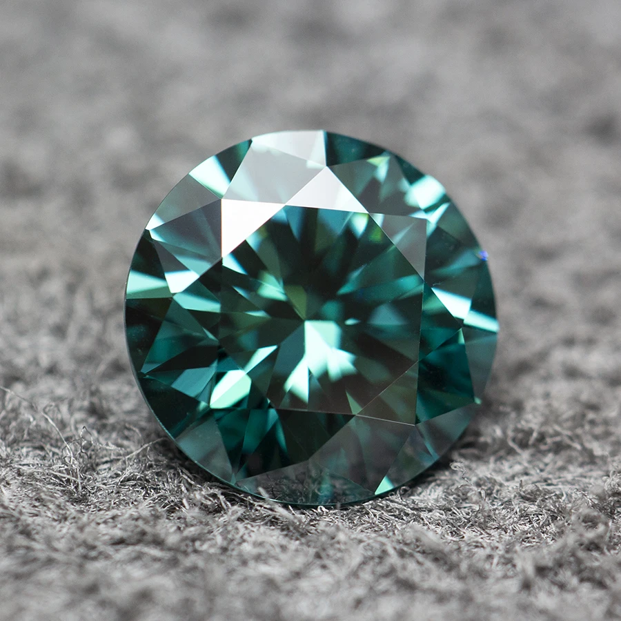 Never Fade Emerald Green Moissanite Loose Diamond 0.5-5.0ct VVS1 Positive Pass Tester with GRA Certificate