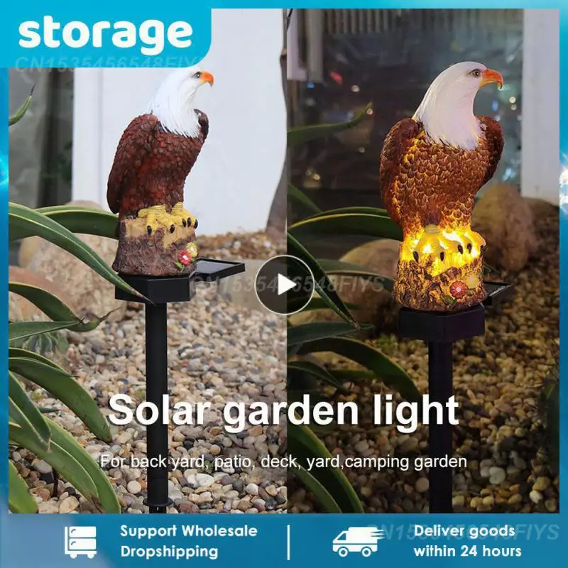 

Уличная Светодиодная лампа на солнечной батарее, водонепроницаемый уличный фонарь с совой, попугаем, пандой, для украшения сада, газона, земли