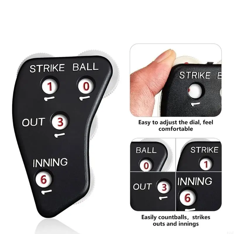 F2TC 2Pcs 4 Wheel Baseball Umpire Baseball Counter Clicker for Softball Recording Balls Umpire Clicker Set