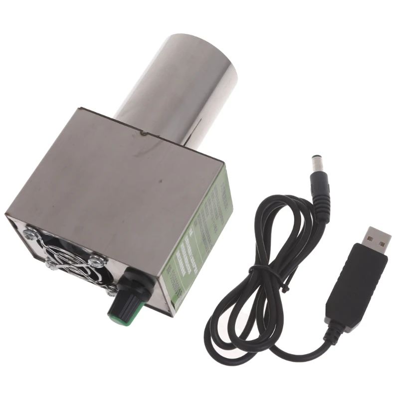

USB 5V Dual Fans BBQ Fan Adjustable Speed Cooking Blower Grill Fan for Charcoal Starter Camping Stainless with Air Dropship
