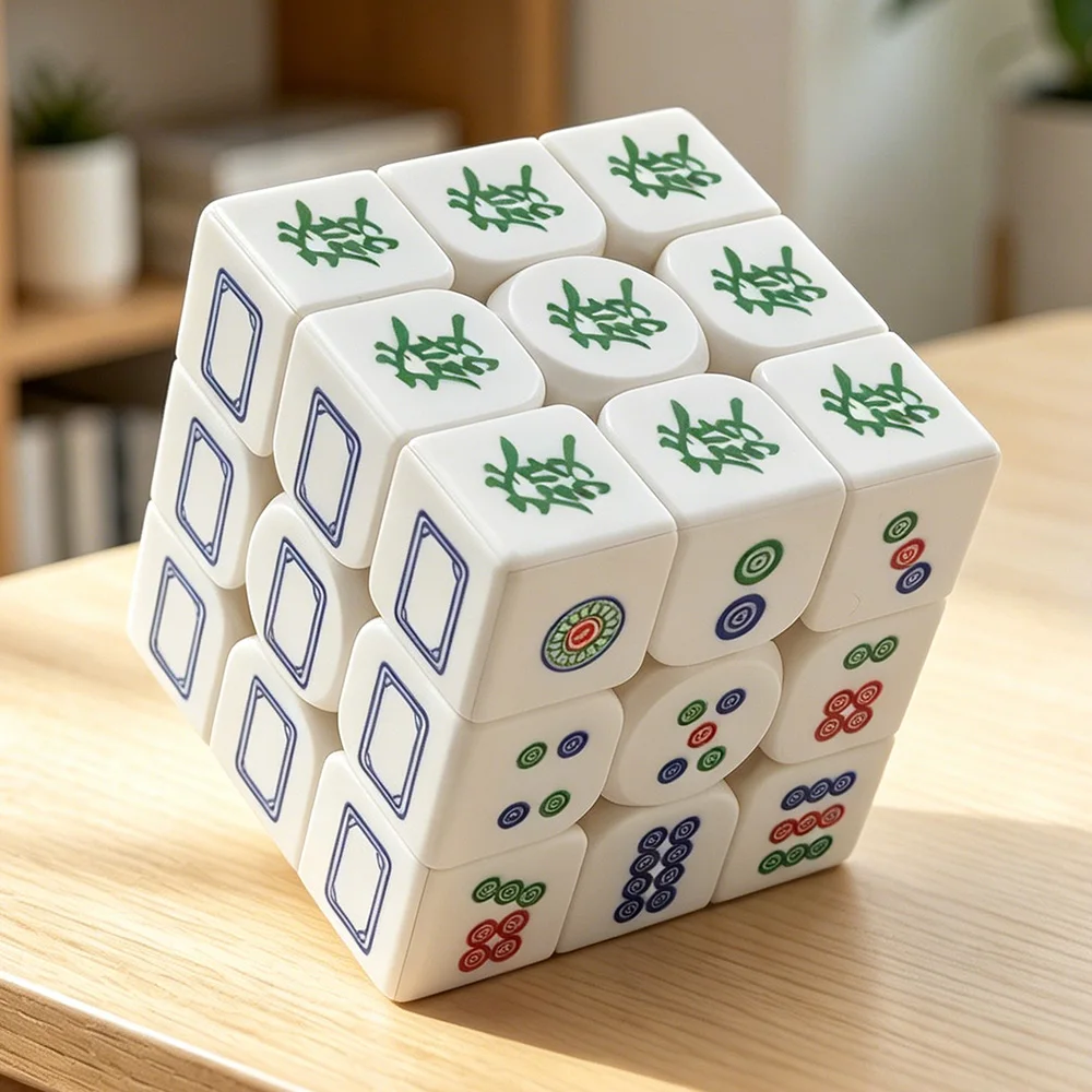 마작 3x3 큐브, 한자 퍼즐 큐브, 3x3x3 매직 큐브, 기념품 수집, 교육용 장난감, 퍼즐 게임 잠금 해제