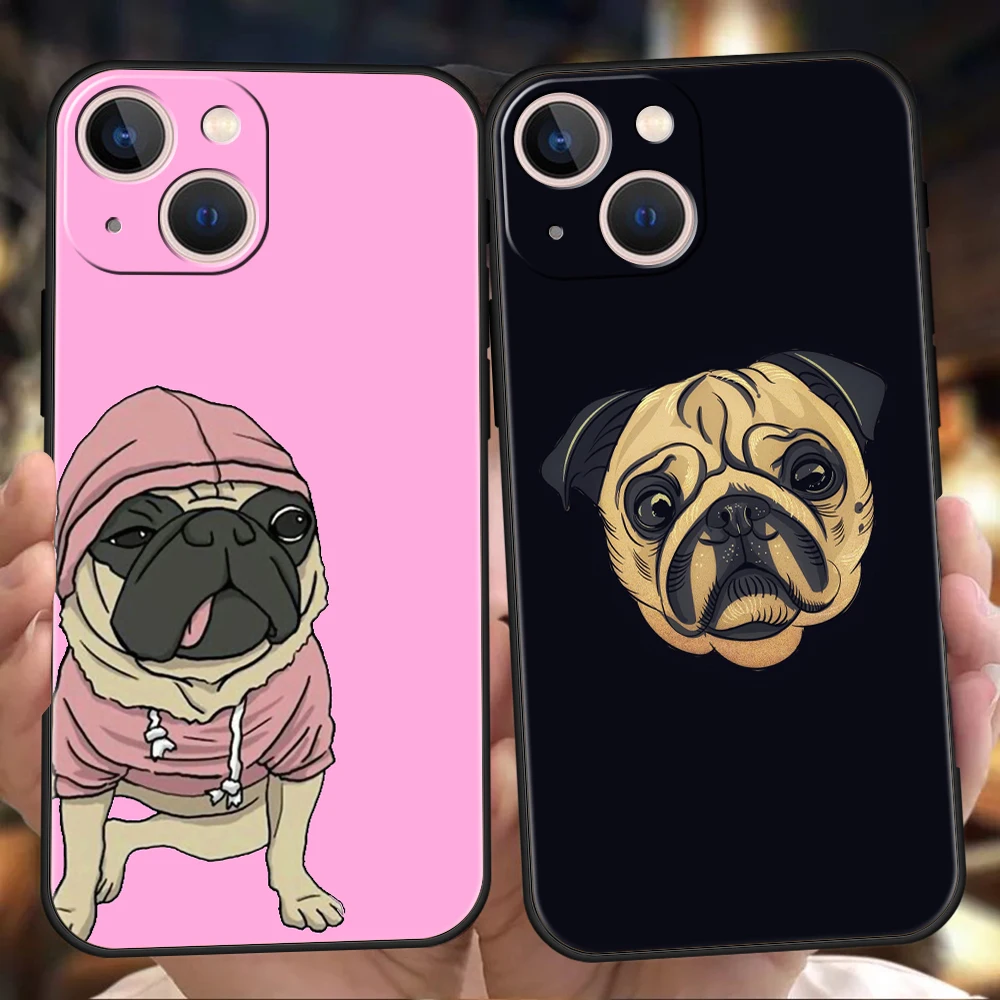 Custodia per telefono Bulldog francese per iPhone 14 11 12 13 Mini Pro