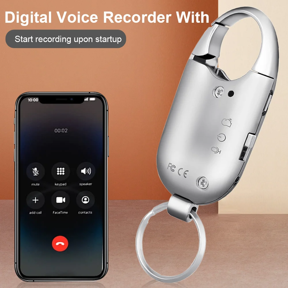 

32GB Mini Recorder Multifunctional Professional Digital Recording Keychain MP3 Playback for Speech and Meeting Recording