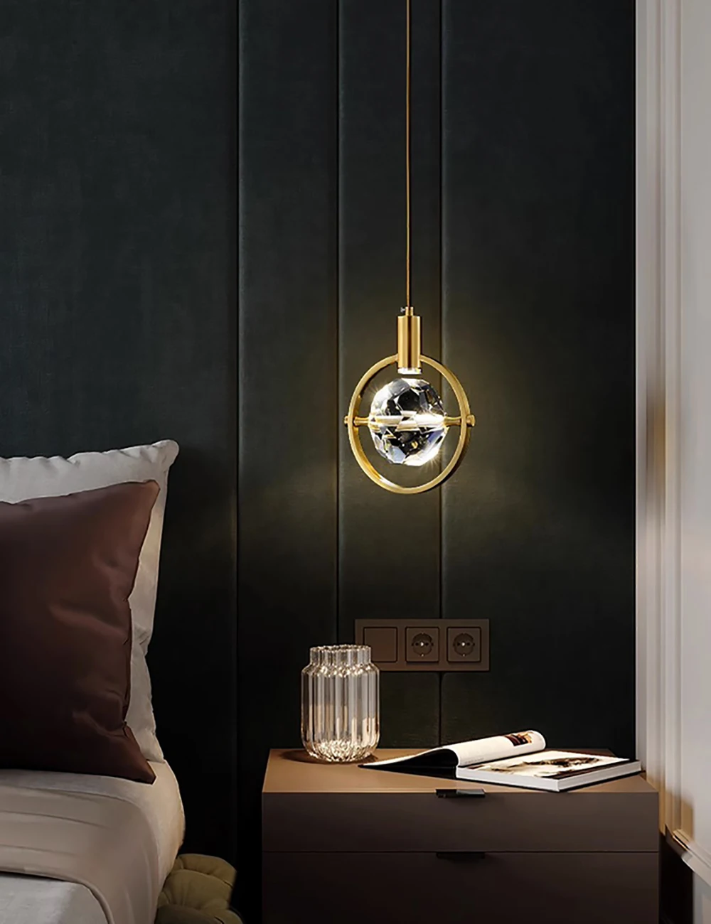 Description Picture 4 of itemLED Art Deco Glass Crystal Series Chandelier Suspension Luminaire Lampen Hanging Lamps Pendant Light For Foyer Corridor Hallway