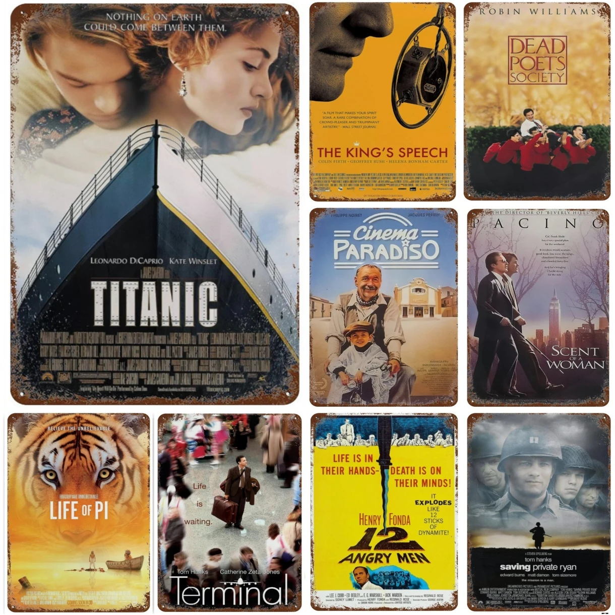 Classic American Films Metal Sign Old Movie Metal Plaque Poster Vintage Wall Plate Bar Club Wall Decor Retro Home Decor metal wall signs