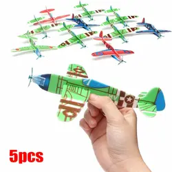 Set of 10 Foam Aeroplane Glider Toys - Perfect Party Bag Fillers and Gifts (5pcs - 19cm)