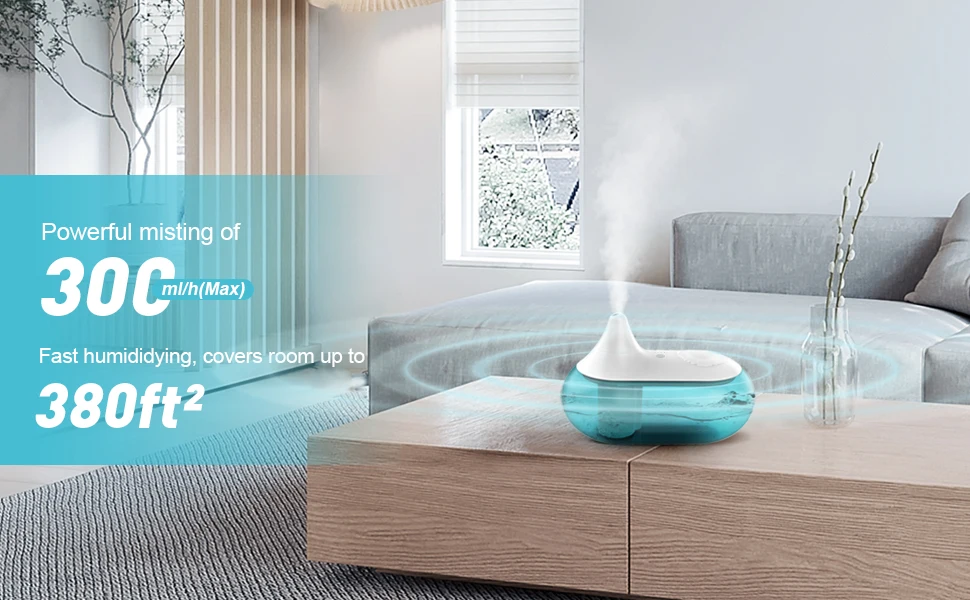 Gadgetoo Aromacare 2.8L Humidifiers For Bedroom Quiet Ultrasonic Cool Mist Humidifier For Large Room Air Humidifiers For Baby Nursery