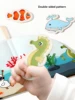 Children Tear Cloth Book Toys Matching Picture Can Repeatedly Tear paste Puzzle Early Education Cognition Cloth Art 6