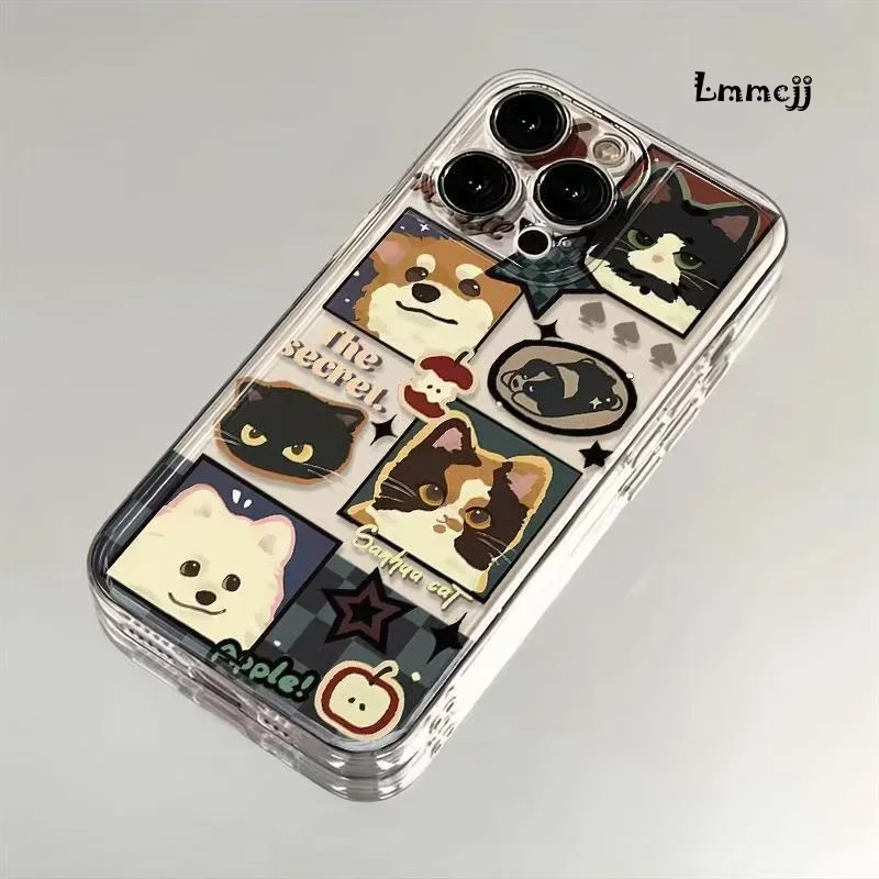 Adorable Puppy Kitten Silicone Phone Case Cover