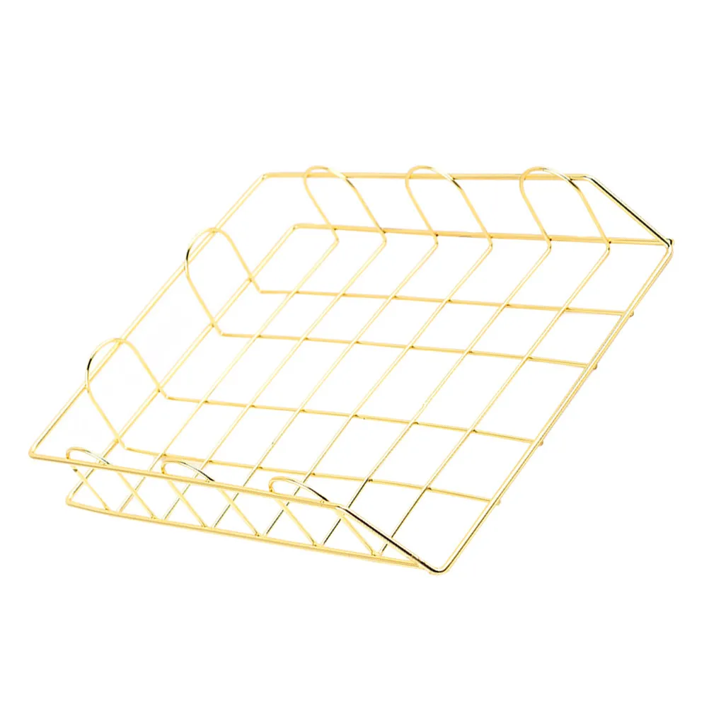 철제 파일 프레임 정리함 A4 사이즈 다기능 와이어 바구니 데스크탑 액세서리 종이 홀더 스탠드 사무실 정리함