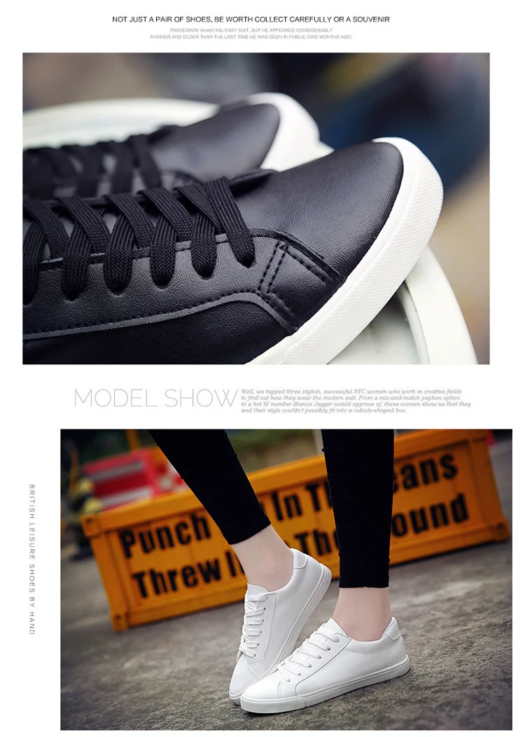 2021 new spring tenis feminino lace-up white shoes woman PU Leather solid color female shoes casual women shoes white sneakers