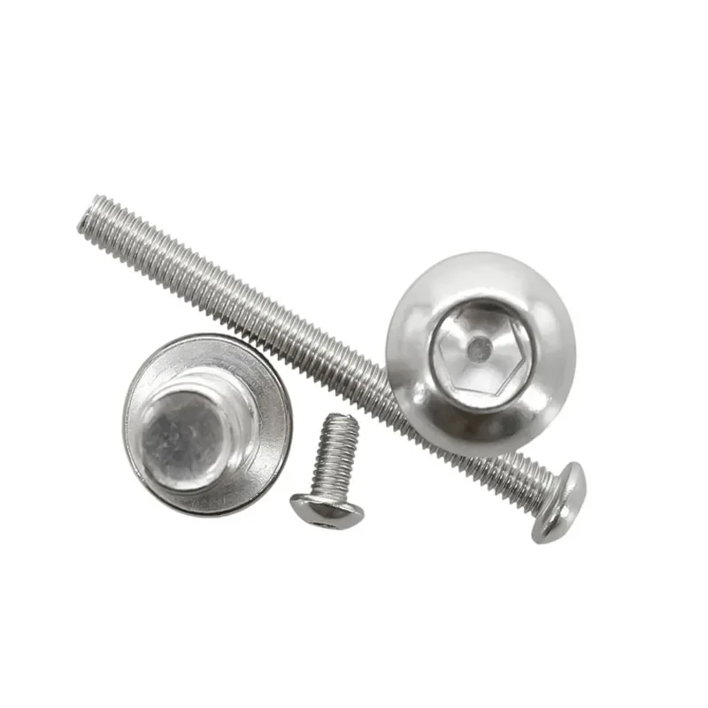 Viti M5 ISO 7380 Testa Sfera Bulloni Testa A Cupola M5 In Acciaio Inox A2 - Pulsante Presa Con Vite A Brugola ISO 7380 The Medium Ps5 - Foto 2