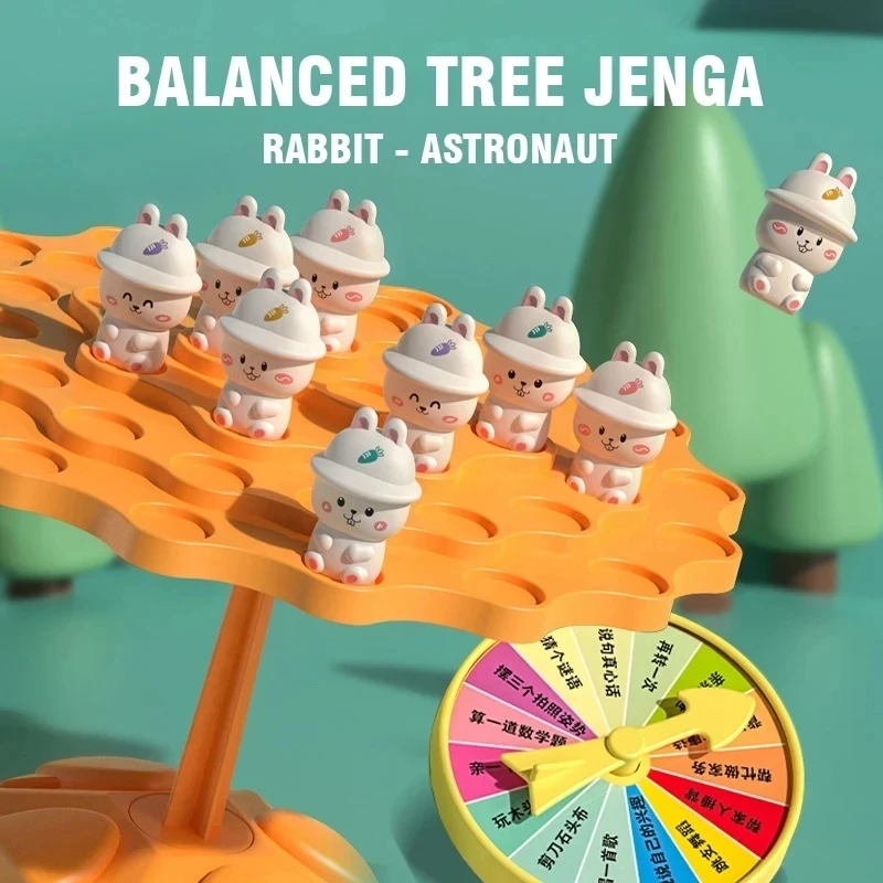 Children Balance Perception Toy Astronaut Balance Games Fun Space Puzzle Toys for Kids Set of Stacking Board Games for Leisure