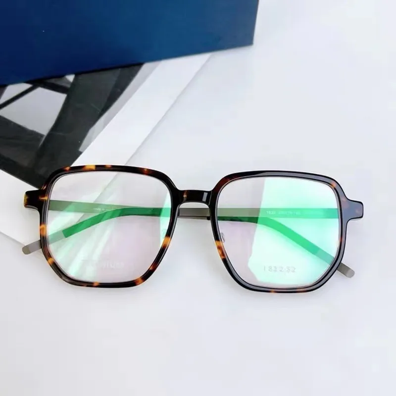 Denmark Brand Eyeglasses Square Titanium Glasses Frame Men Ultra light