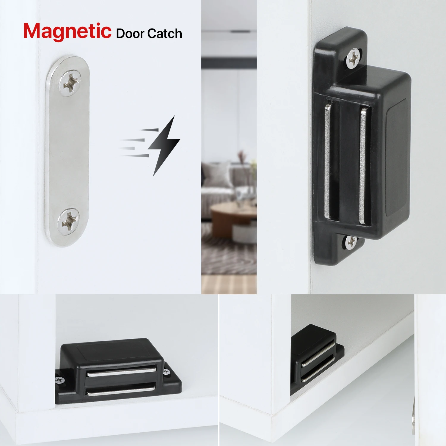 Strong Magnetic Cabinet Catches 20PCS For Closet Cupboard Furniture Hardware magnetic cabinet catches door closer door catches cabinet door stop door stops
