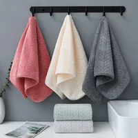 British Style Simple Solid Color Plain Pattern Man Washcloth Travel Hotel Bath Towel Bathrobe Camping Gym Portable Face Towels 1