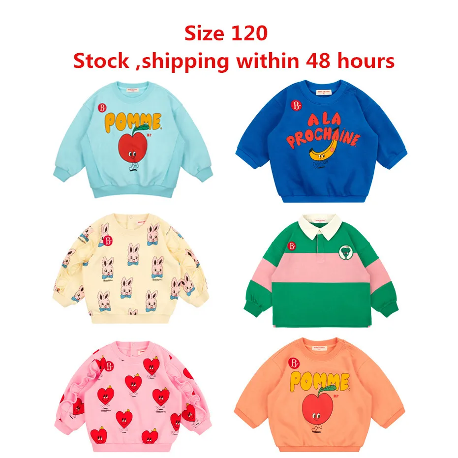 

Size 120 Pomme Apple Sweatshirt 2023 Spring Summer Designer Brand Cotton Sweatshirt Kids Clothes Boys Boys Clothes