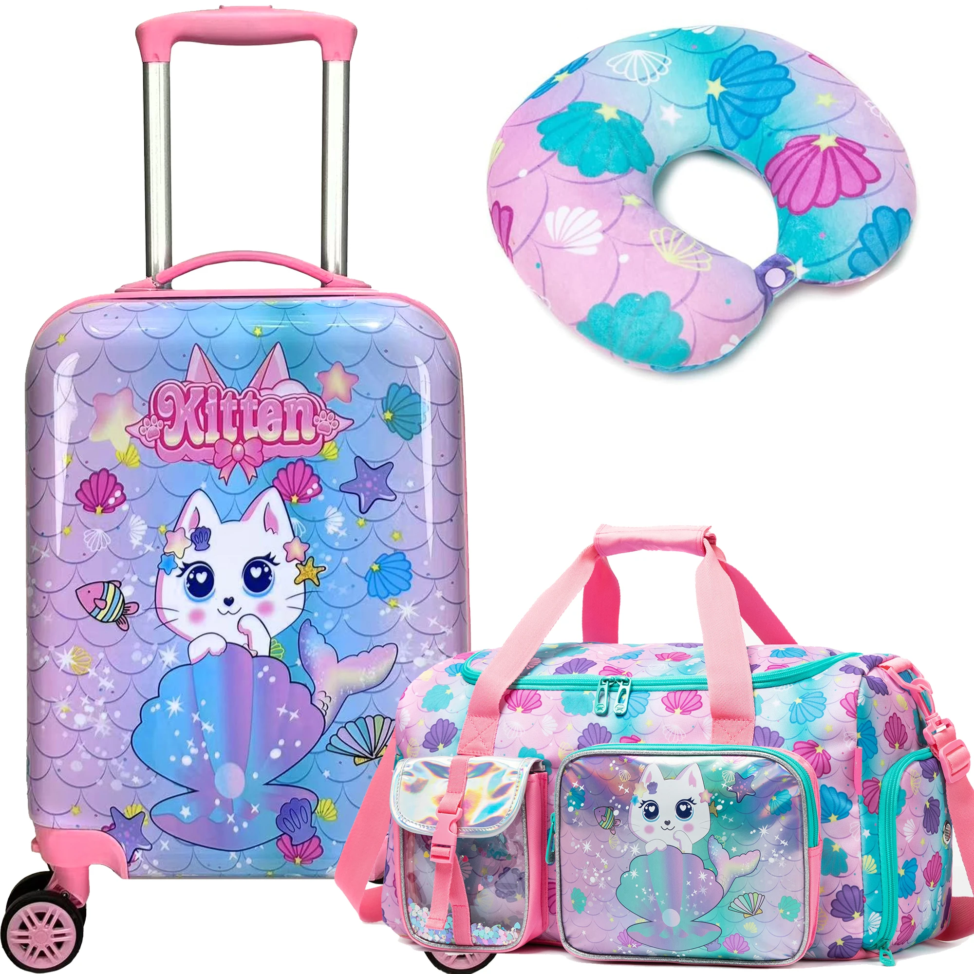 Suit Case Set For Boys Hardside Luggage With Jamaica Kids Suitcase