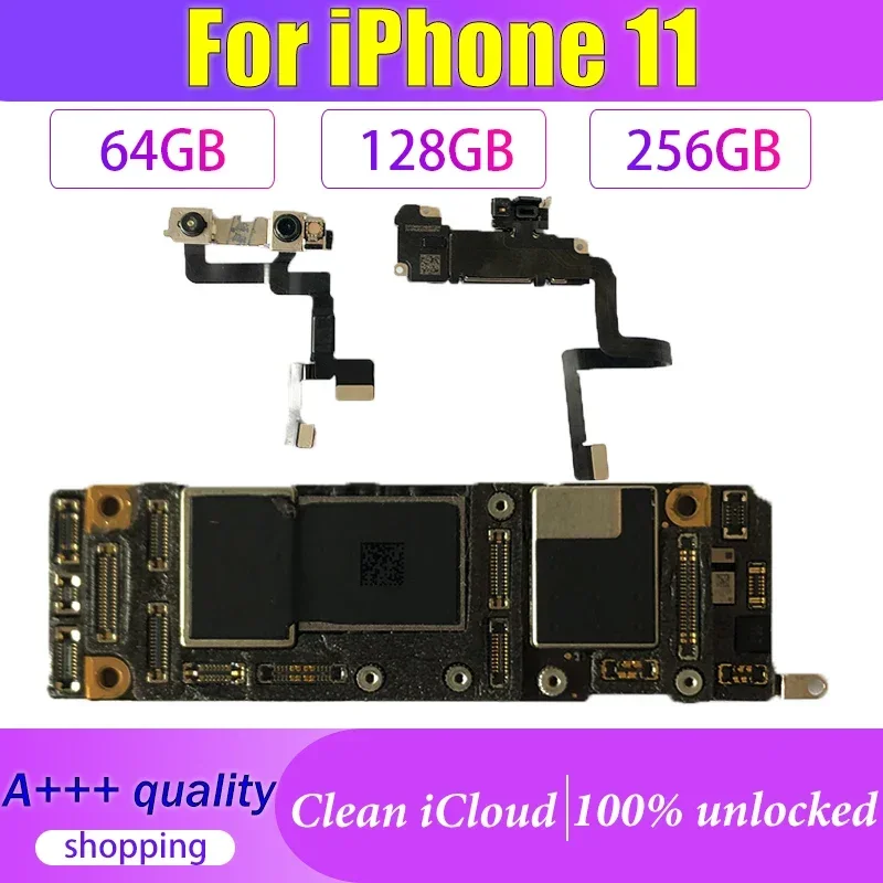 Clean iCloud Plate For iPhone 11 Pro/11 Pro Max motherboard With Face ID Unlocked For iPhone 11 Logic Main Board 100% Working iphone motherboard