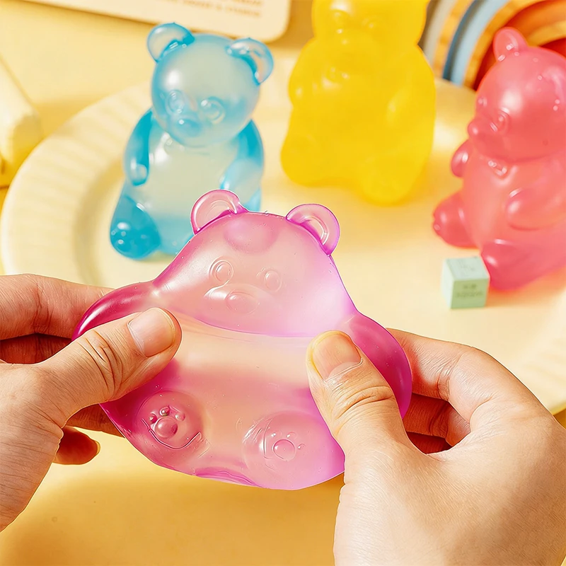 Söt björn stressleksak squishy sensorisk skrivbordsdekoration_voghion.com