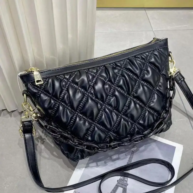 

Женская сумка-ведро на цепочке, с ручкой и плечевым ремнём