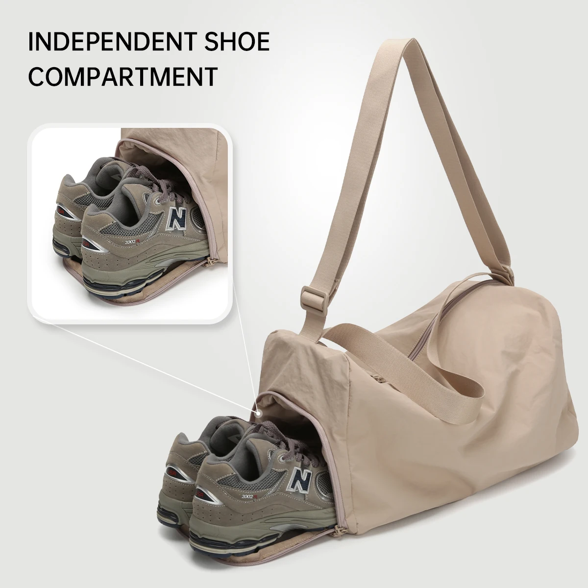 Short-Distance Fitness Bag for Men, Wet and Dry Separation Shoulder Bag, Cross-Body Multi-Functional Travel Bag, Women's Training Swimming Bag with Shoe Compartment