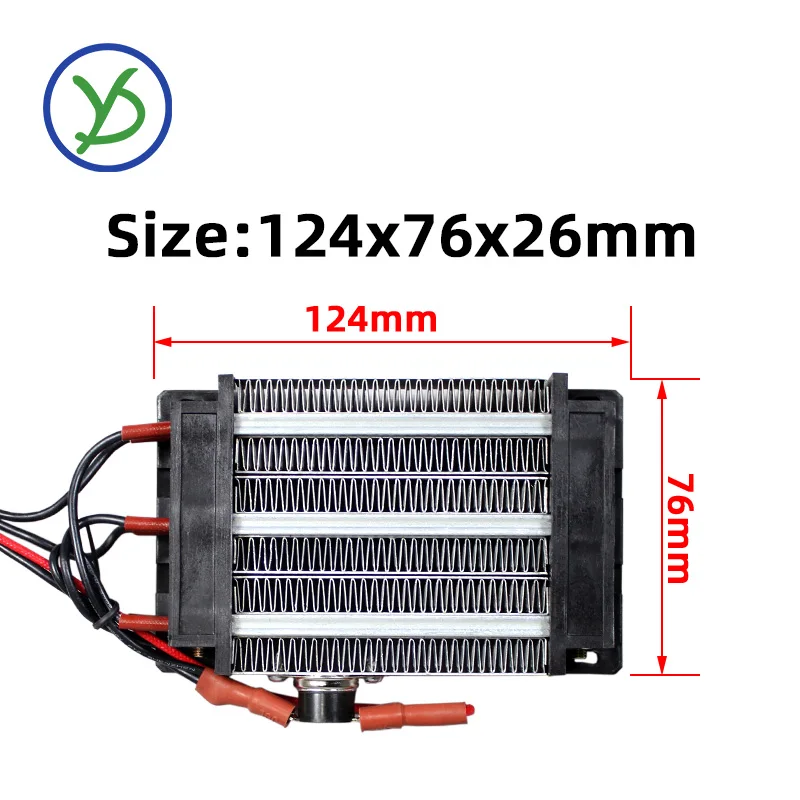 Ceramic Air Heater Electric Air Heater 220V 600W AC DC Insulated Thermostatic PTC heater ceramic air heater Insulated heating element 80A3 124*76mm