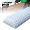 10Pcs 7mmx100mm Transparent Hot Melt Glue Sticks For Heat Pistol Gun Electric Glue Gun Craft Repair General Adhesive DIY Tool 1