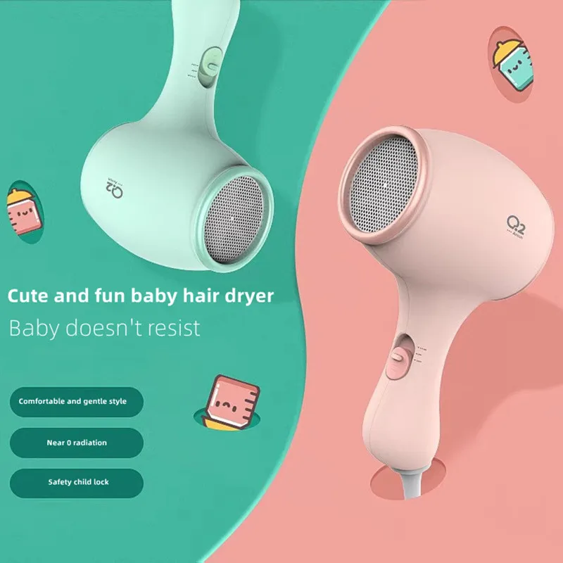 2024 New Upgrade Q2 Children's Hair Dryer Silent Constant Temperature Negative Ion 0 Radiation with Safety Lock Hair Dryer 2