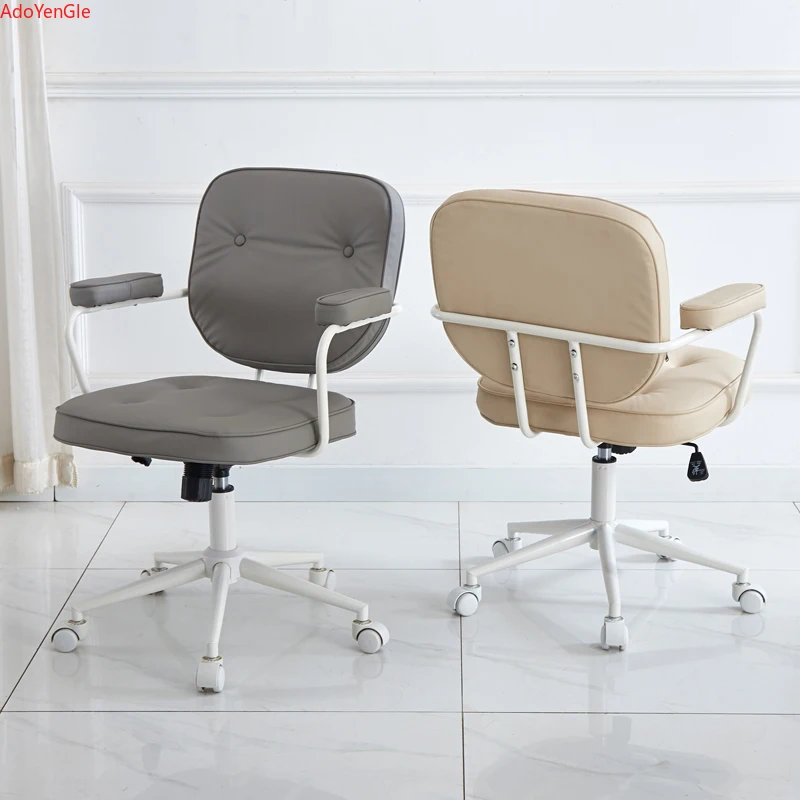 Simple style office chair study office furniture Pu leather technology cloth gaming chair computer Lift Swivel desk chair comfortable study office chair nordic cover stretch reading luxury office chair comfy accent swivel chaises de bureau furniture