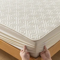 Waterproof Mattress Cover Lattice Fitted Sheet Mattress Protector Twin Full Quuen King Size 160*200 Mattress Cover 4