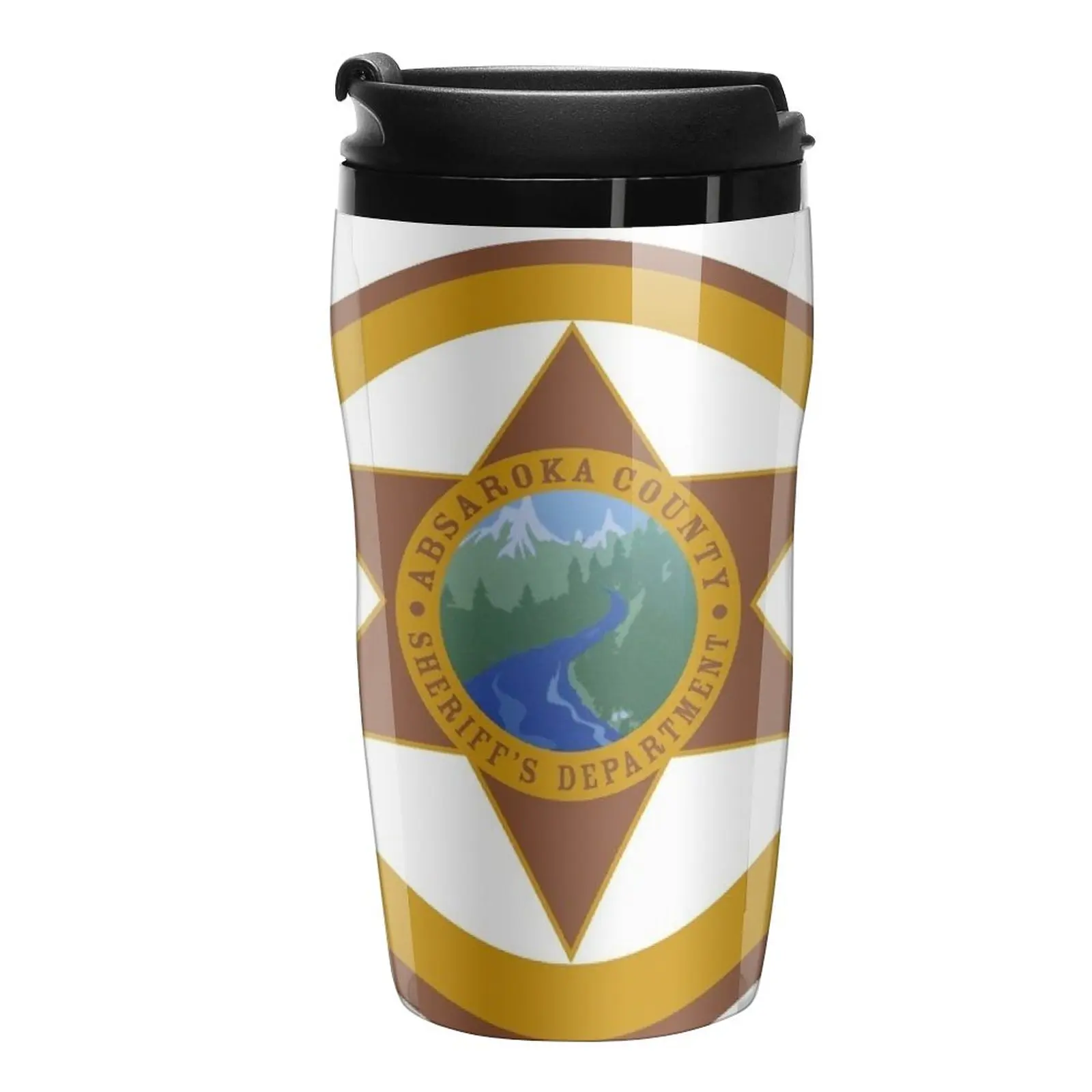 

New Longmire Absaroka County Sheriff's Badge Travel Coffee Mug Espresso Luxury Coffee Cups Coffee Cups Sets