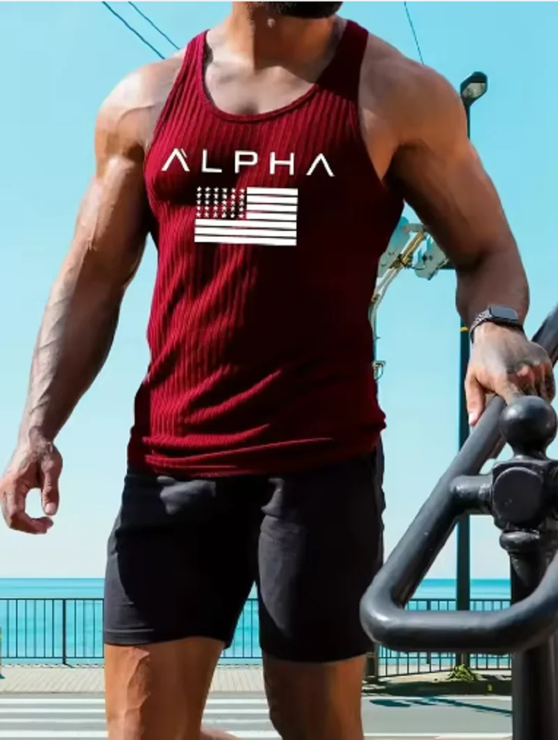 سترات رياضية صيفية جديدة  قمصان شبكية عالية الجودة بدون أكمام سترات رجالية سترات رياضية للجري واللياقة البدنية للرجال