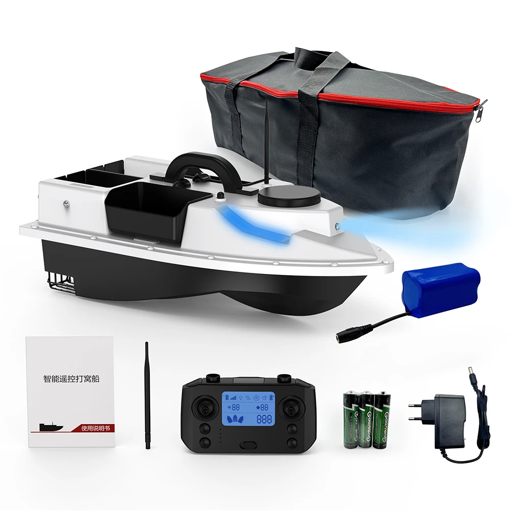 GPS RC Wireless Remote Control Fishing Feeder Smart Fishing Bait Boat for Adults 500M Remote Range EU Plug 2KG Load
