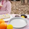8 inches Aluminum Alloy Plate, Metal Dinner Dishes Serving Camping Plates for Picnic Outdoor Camping, Reusable 2