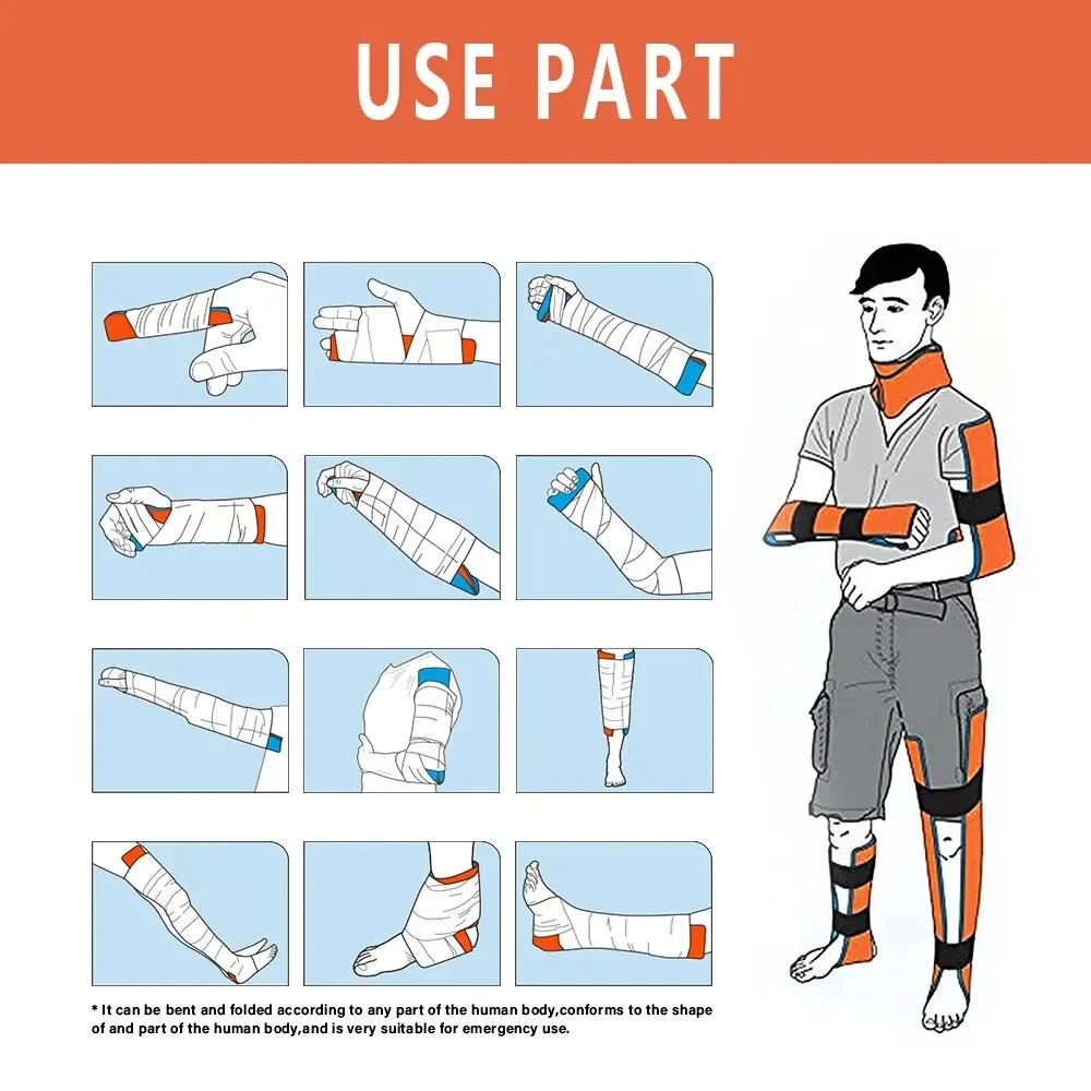First Aid Kit First Aid Universal Aluminum Splint Roll, Medical Survival Polymer for Fixture Bone Emergency Kit, Outdoor Travel