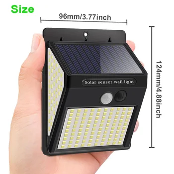 3Mode Waterproof 230 LED Solar Motion Sensor Lights Outdoor Sunlight Solar Powered Street Wall Lamp for Garden Decoration 1-4pcs 2