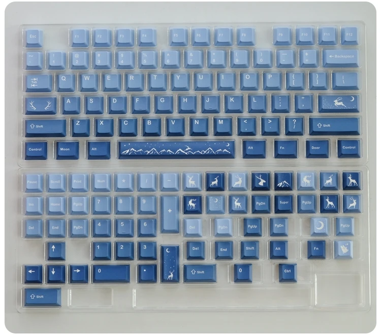 Perfil Cherry, Keycap azul gradiente, 61, 74,